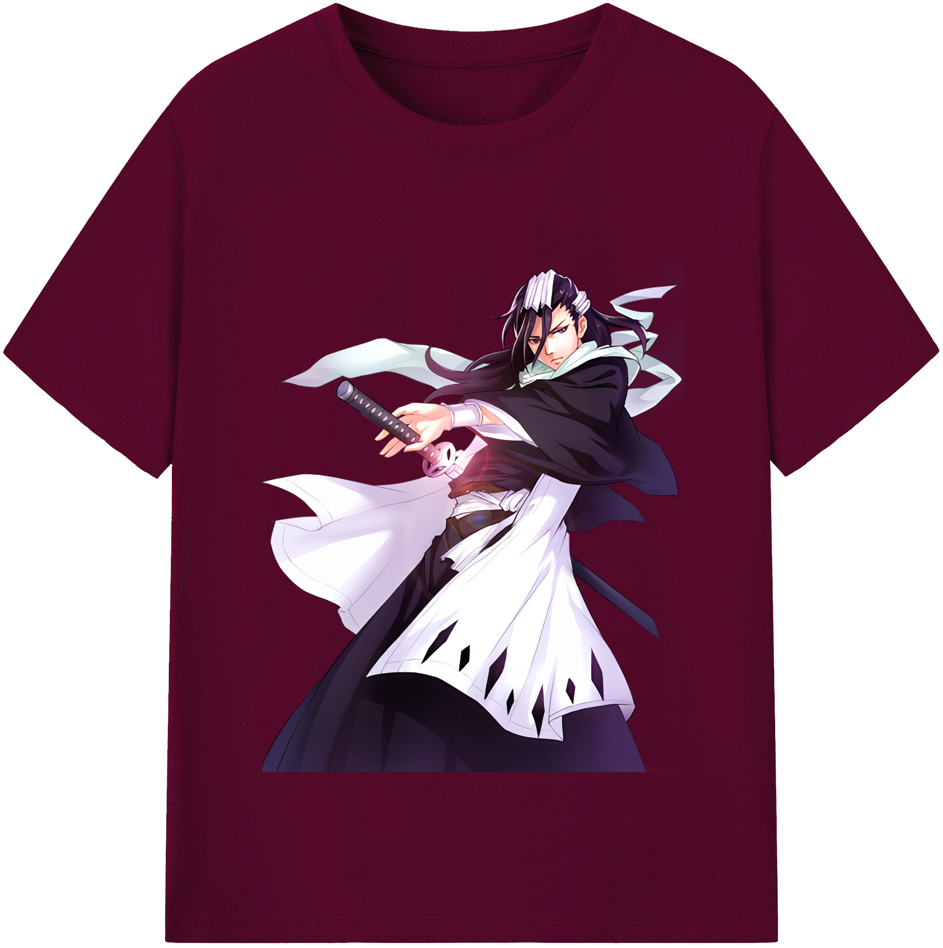 （画像用） ブリーチ くちき びゃくや BLEACH Kuchiki Byakuya レディースカジュアルプリントTシャツ（綿100％）